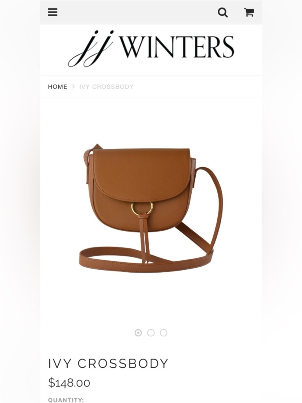 JJ Winters Ivy Crossbody Bag - Tan